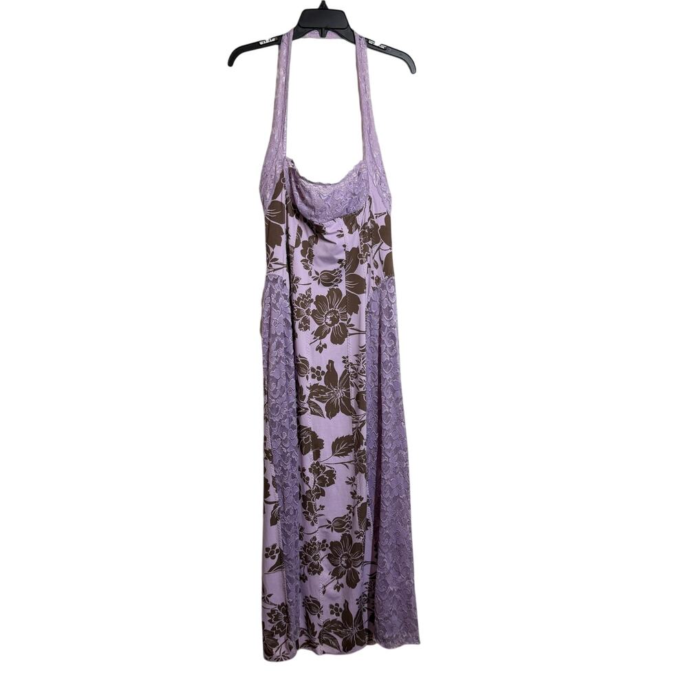 Y2K inspired boho retro Free People Love You Most Lace Halter Maxi Dress size M - Picture 6 of 16